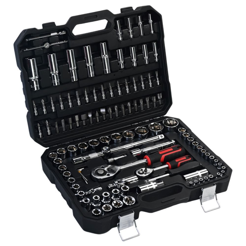 PHiXWELL Werkzeugset PHiXWELL 108-teiliges Knarrenkasten-Set 1/4" & 1/2" Knarrenkasten, (108-tlg) – Bild 4 von 5