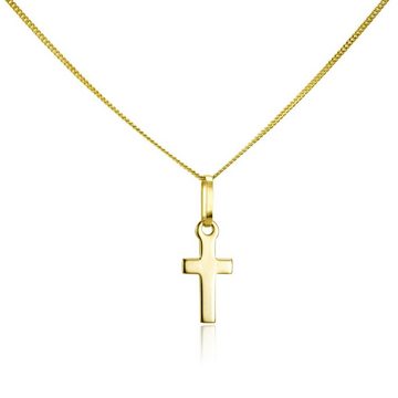 Materia Kreuzkette Damen Kreuz Gold klein 1,23g GKA-1, 375 Gelbgold