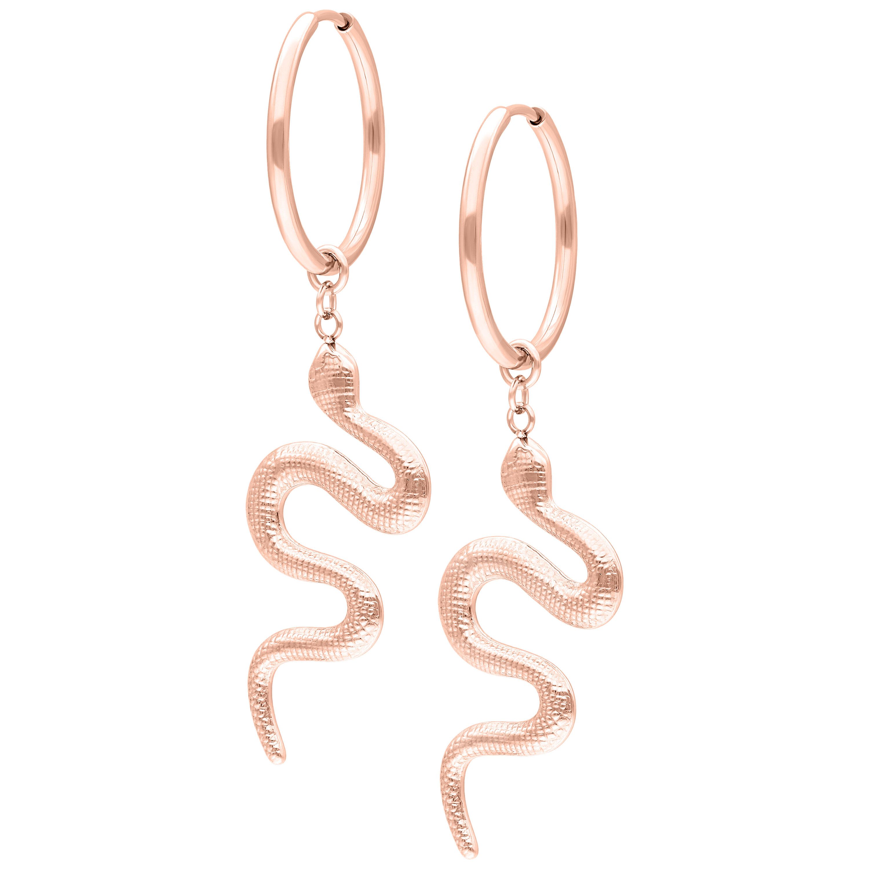 Paar Creolen Big Snake Hoops für Ohr, 1 Stück