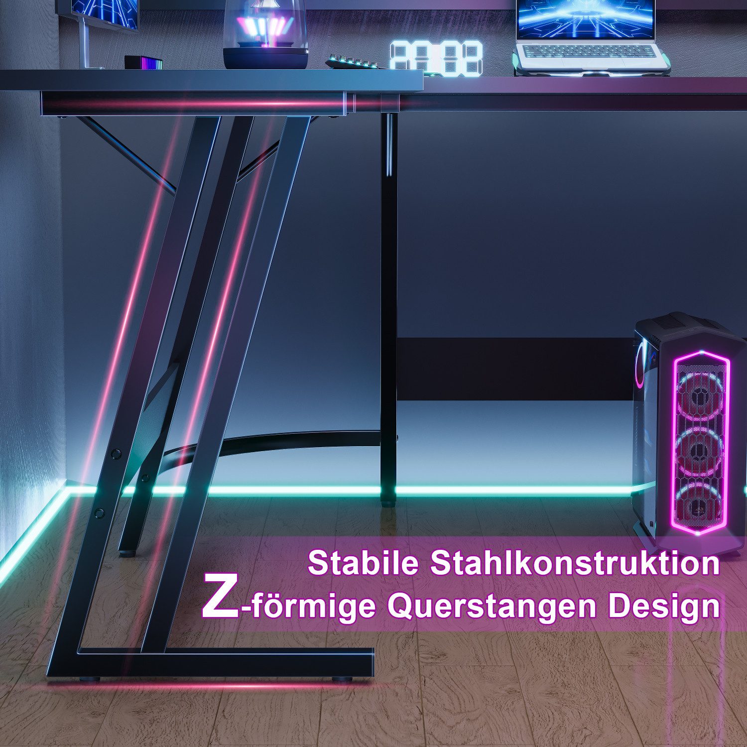 GUNJI Eckschreibtisch 120*120cm Gaming Tisch,Computertisch günstig online kaufen