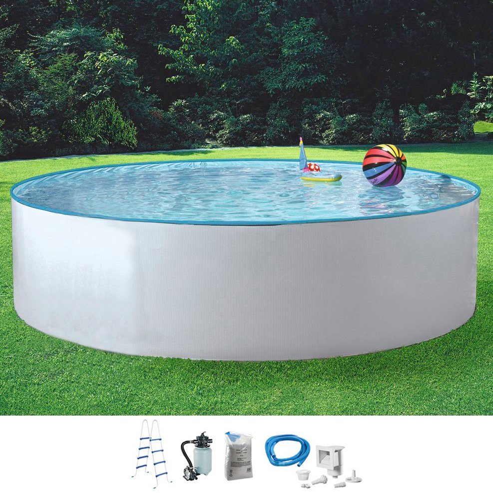 KONIFERA Rundpool NEO 1 (Set, 5-tlg), inkl. hochwertigem Zubehör, Tiefe 120 cm, in versch. Größen