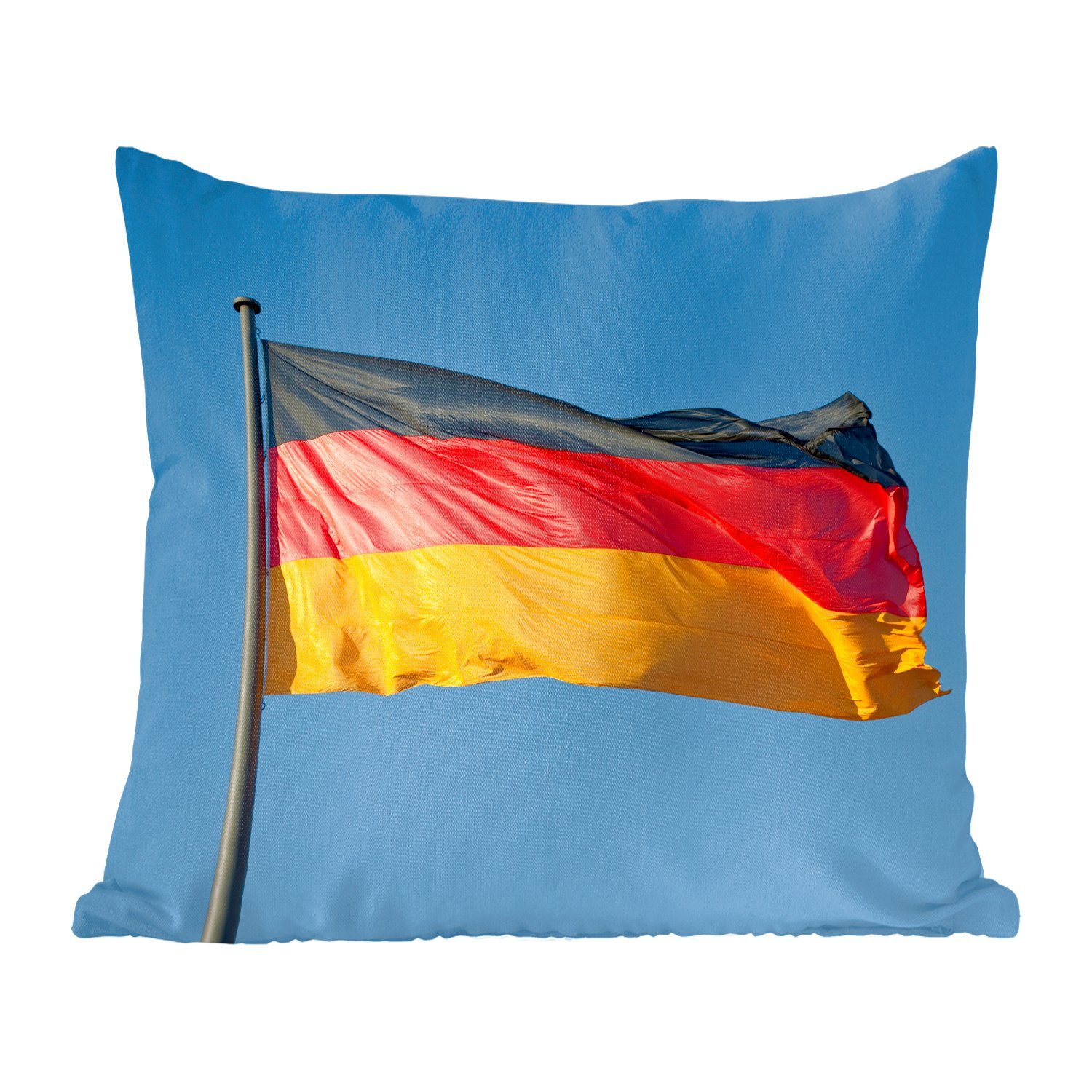 MuchoWow Dekokissen Foto der deutschen Flagge, Zierkissen mit Füllung für Wohzimmer, Schlafzimmer, Deko, Sofakissen