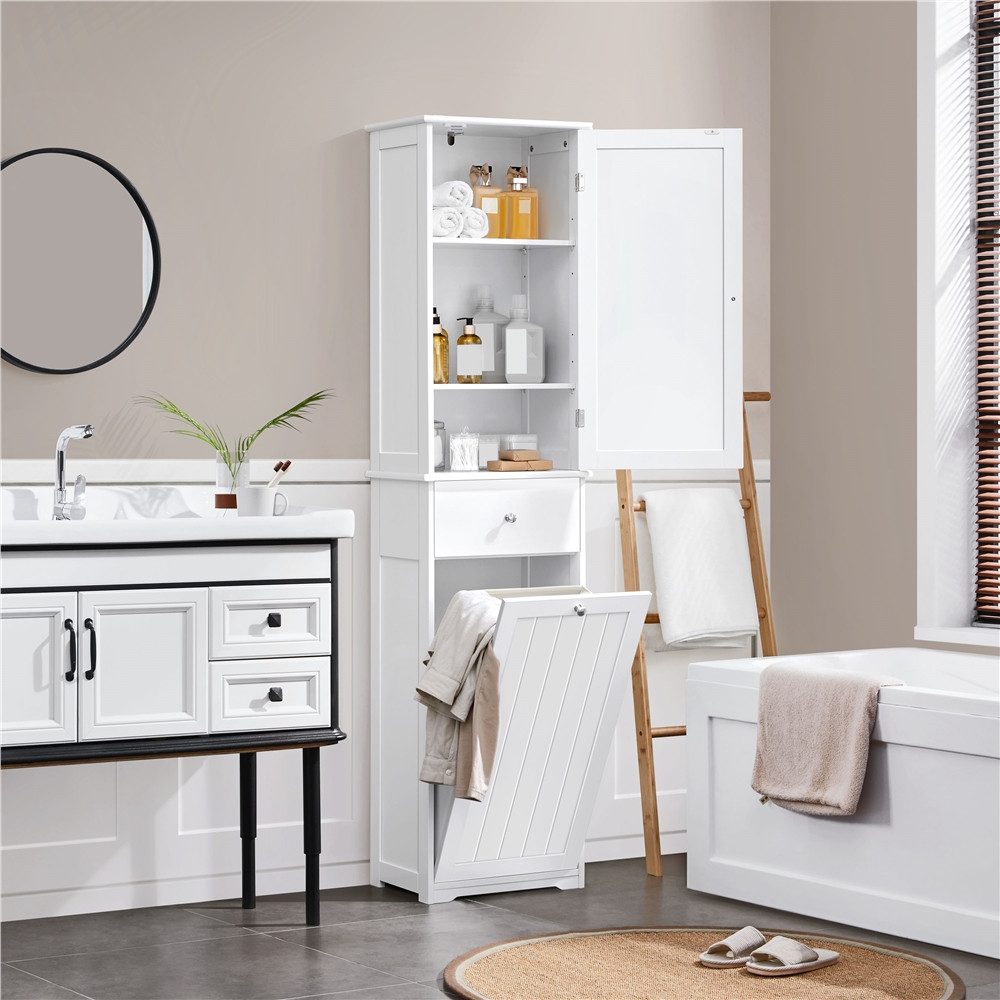 Yaheetech Hochschrank 45x30x180 cm Badschrank Badezimmerschrank günstig online kaufen