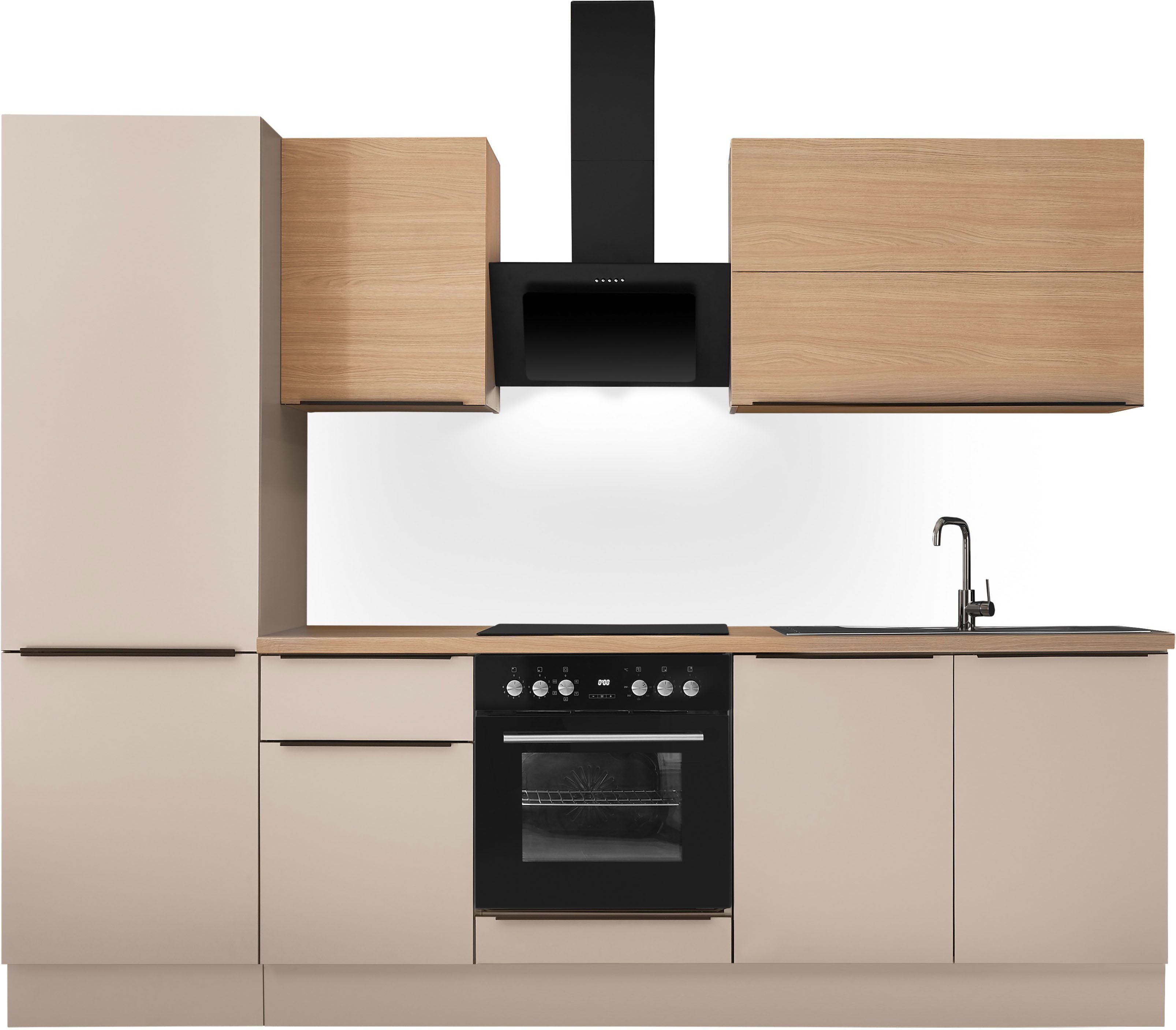 KOCHSTATION Küchenzeile Cocco B/H/T 270x211x60 cm, Breite 270 cm, wahlweise mit E-Geräten und Induktion