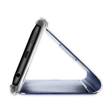cofi1453 Handyhülle cofi1453® Smart View Spiegel Mirror Smart Cover Schale Etui kompatibel mit XIAOMI REDMI NOTE 9S Schutzhülle Tasche Case Schutz Clear