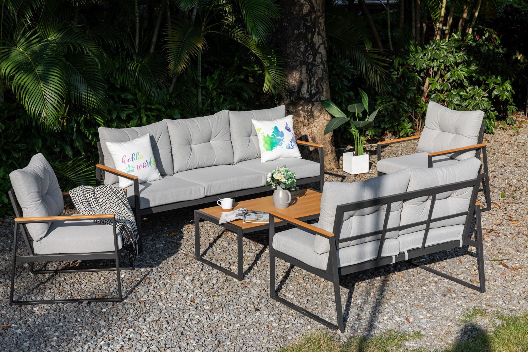 Gardissimo GartenloungeSet "Prato XXL", inkl. wasserabweisender Kissen