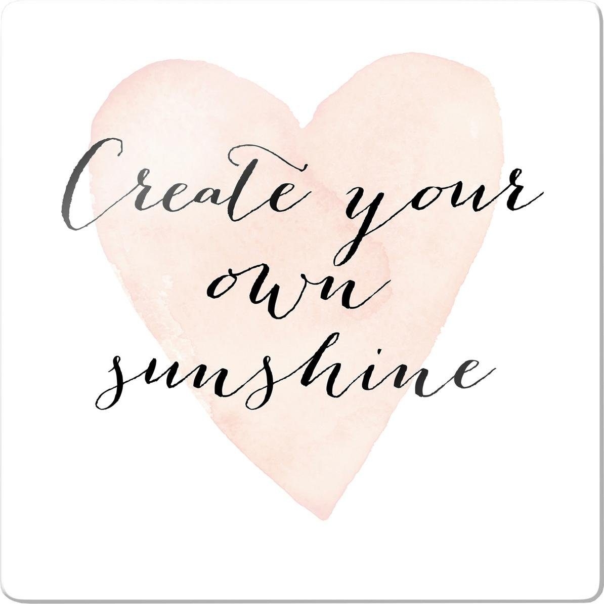 Wall-Art Glasbild Confetti & Cream - Create your own sunshine