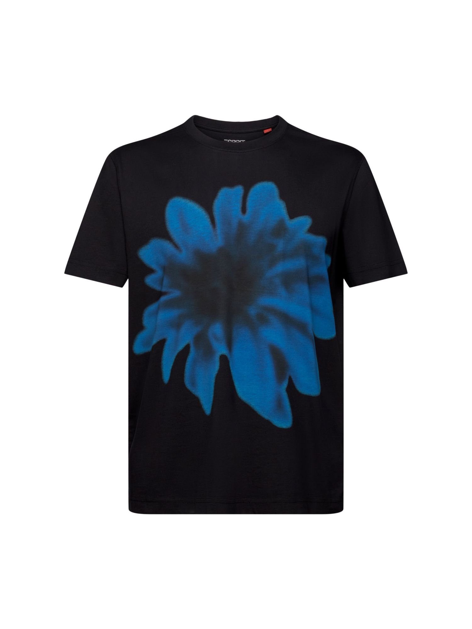 T-Shirt T-Shirt (1-tlg) Esprit Pima-Baumwolle aus BLACK