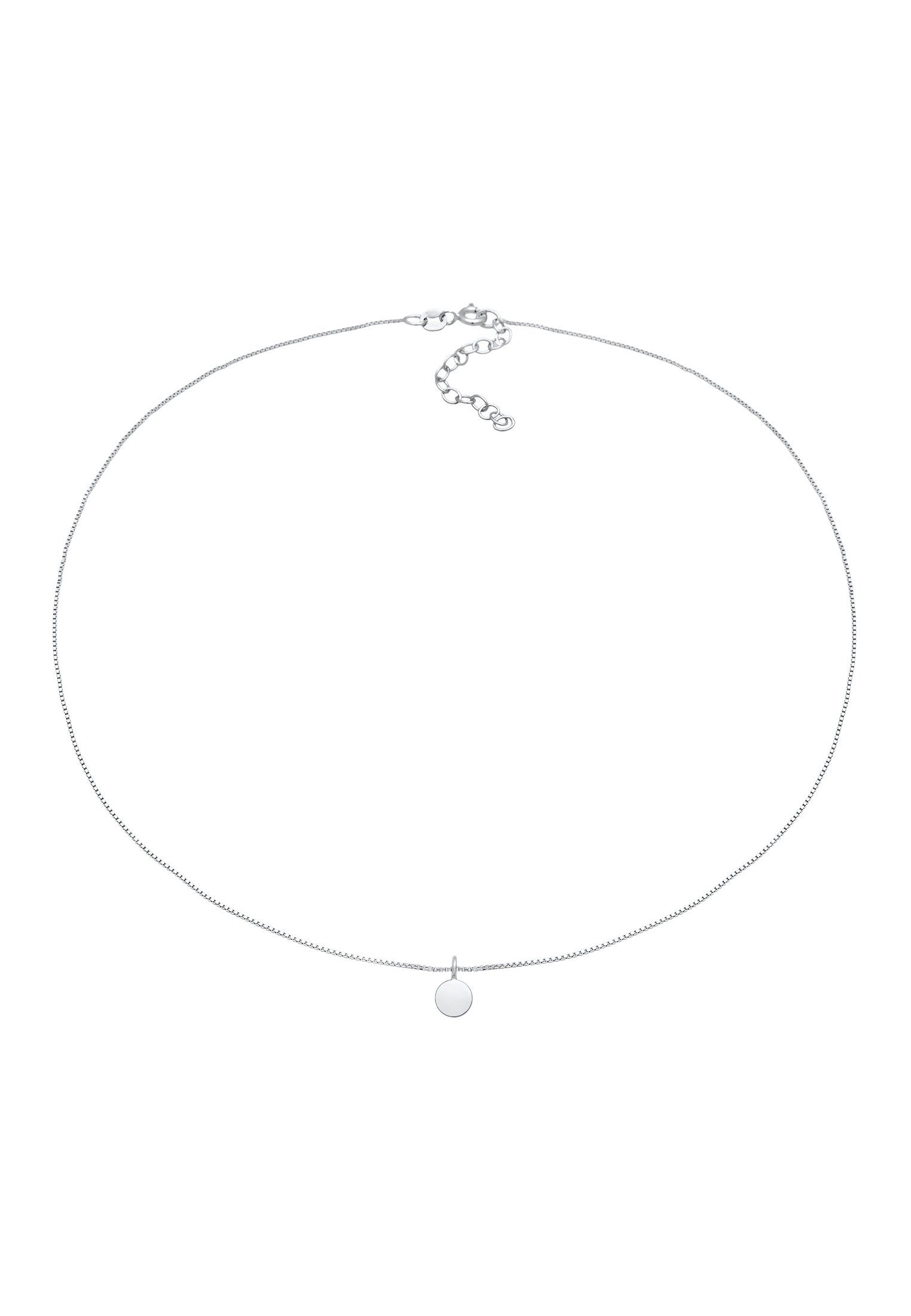 Elli Choker Panzerkette Plättchen 925er Silber