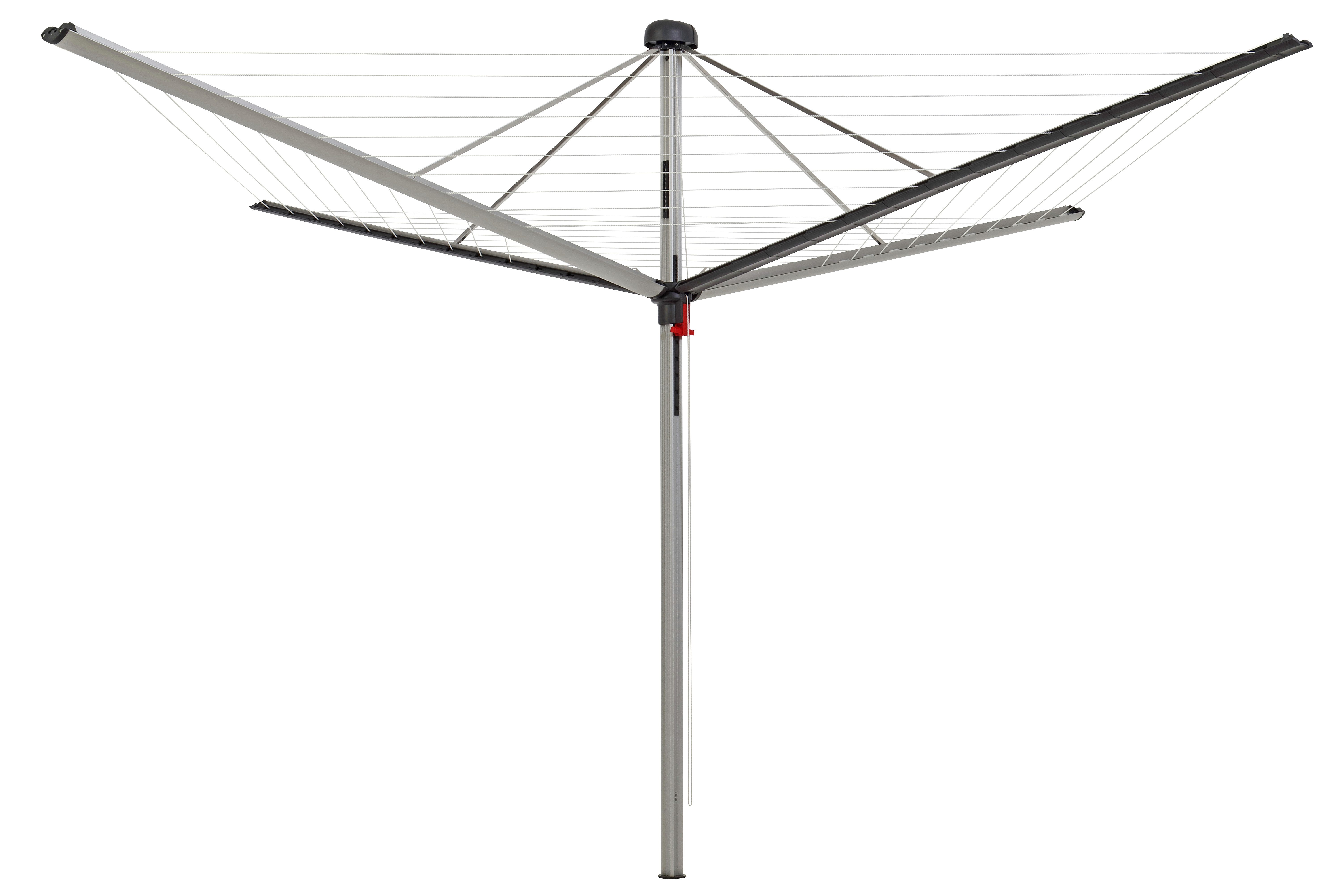 Dekoline Wäschespinne DuoMatic 45, inkl. Bodenhülse, anthrazit, MADE in GERMANY!, integrierte Leinenautomatik, Witterungsschutz durch Abdeckhaube