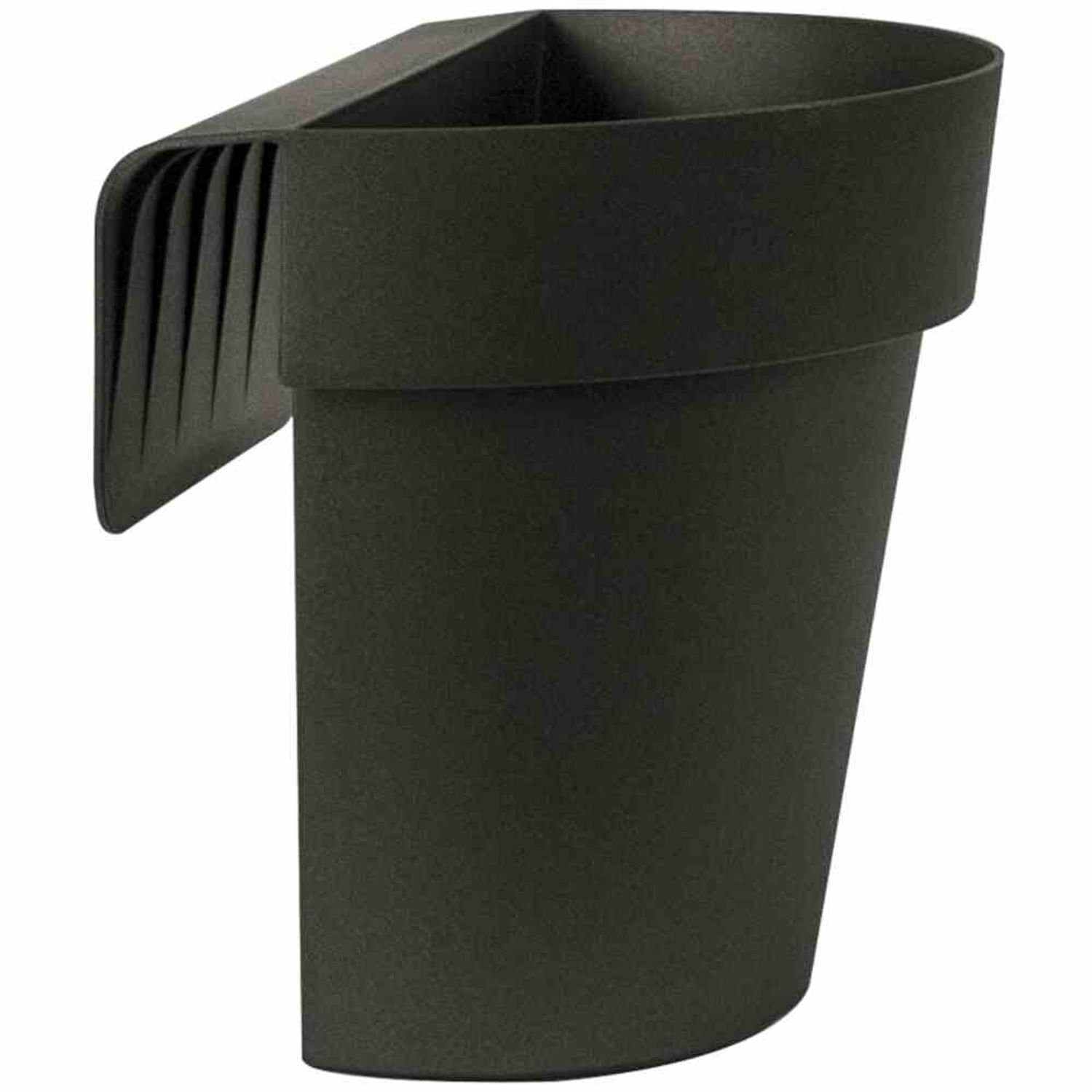 euro3plast Pflanzkübel Balkon-Hängetopf UP, anthrazit Ø 25 cm,mit Wasserreservoir