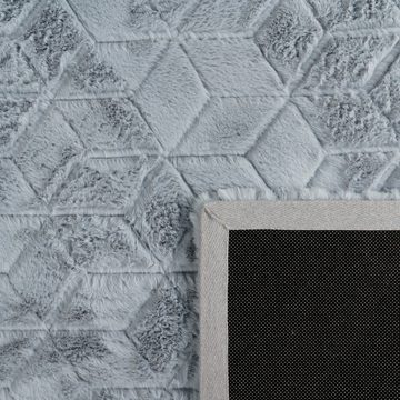 Hochflor-Teppich Arnheim 745, Paco Home, rechteckig, Höhe: 26 mm, Uni Farben, modernes geometrisches Design, besonders weich