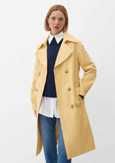 s.Oliver BLACK LABEL Funktionsmantel Trenchcoat mit Bindegürtel