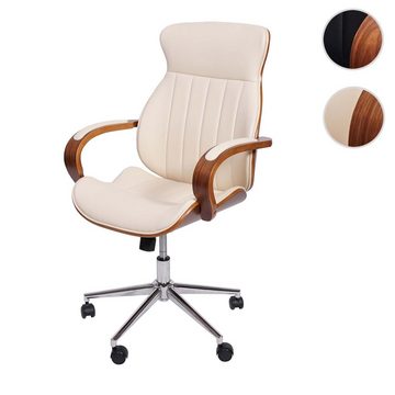MCW Schreibtischstuhl MCW-H39, Sitzschale mit integrierten Armlehnen, 360° drehbar, Höhenverstellbar, Wippfunktion, Pflegeleichte Oberfläche