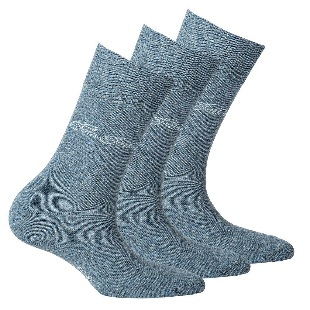 3er Socken - Hellblau Damen Basic, Kurzsocken Pack einfarbig TAILOR TOM