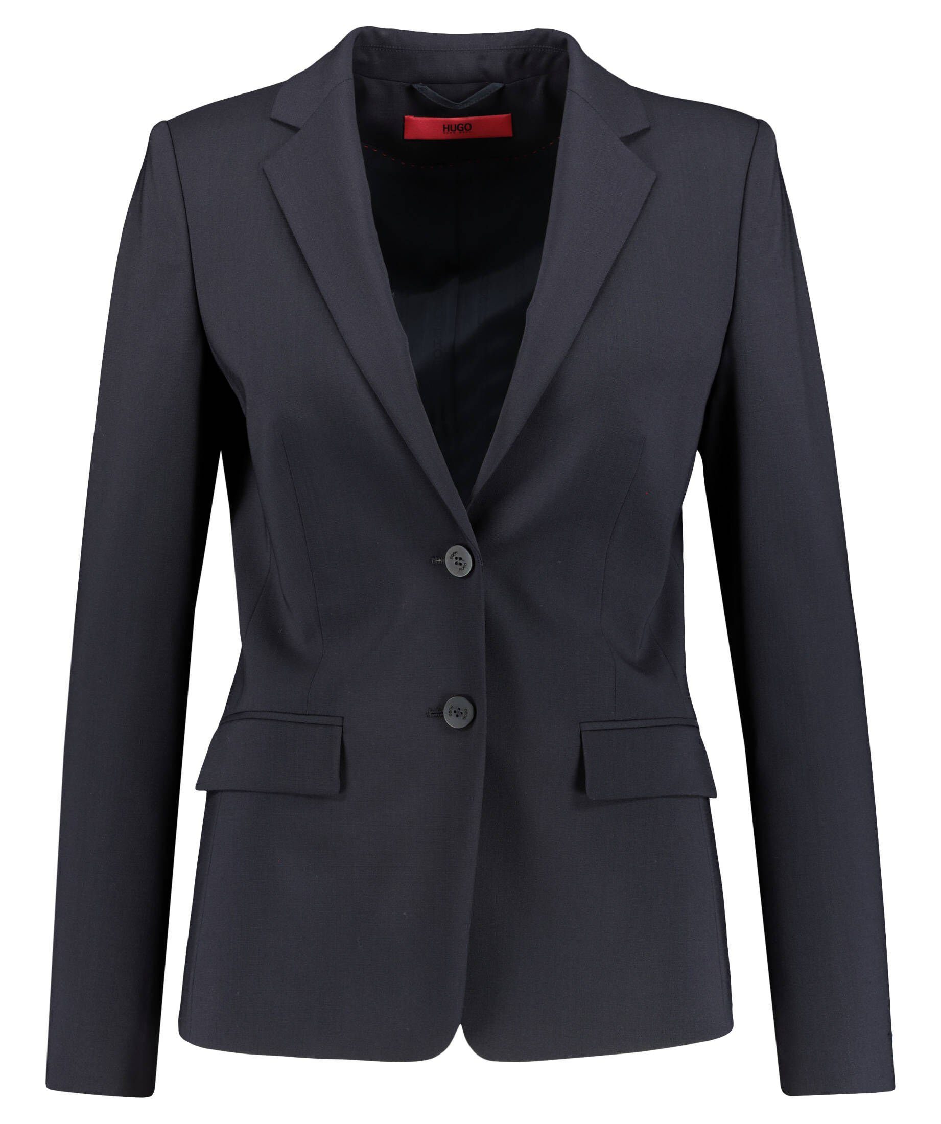 HUGO Blusenblazer Damen Blazer "The Long Jacket" (1-tlg) marine (52)