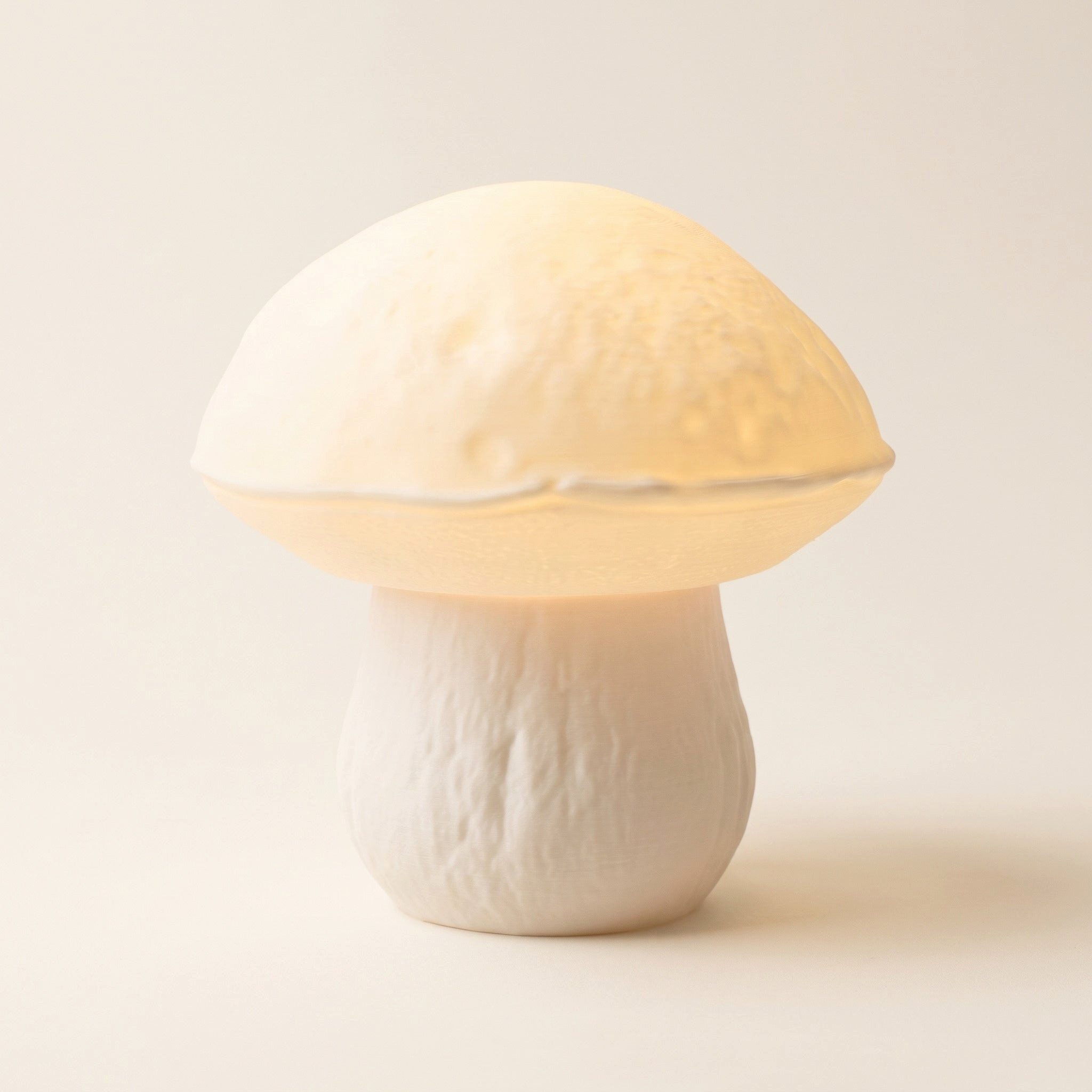 Roomberry Nachttischlampe Pilzlampe klein 16 cm, weiß, modern, E14, Nachttischlampe Steinpilz, Ein-/Ausschalter, ohne Leuchtmittel, Tischlampe fürs Schlafzimmer