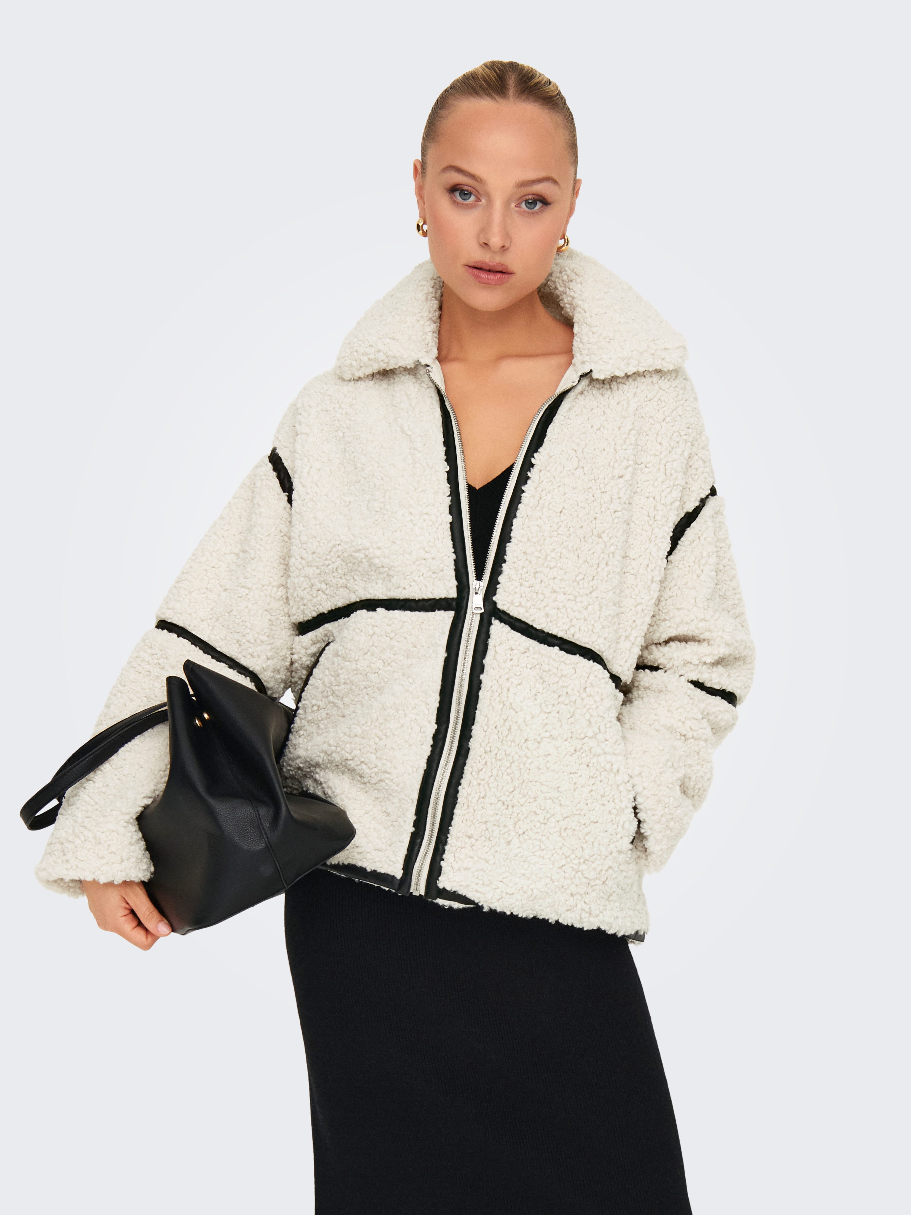 ONLY Plüschjacke ONLPARIS TEDDY JACKET OTW CC Kunstfaser