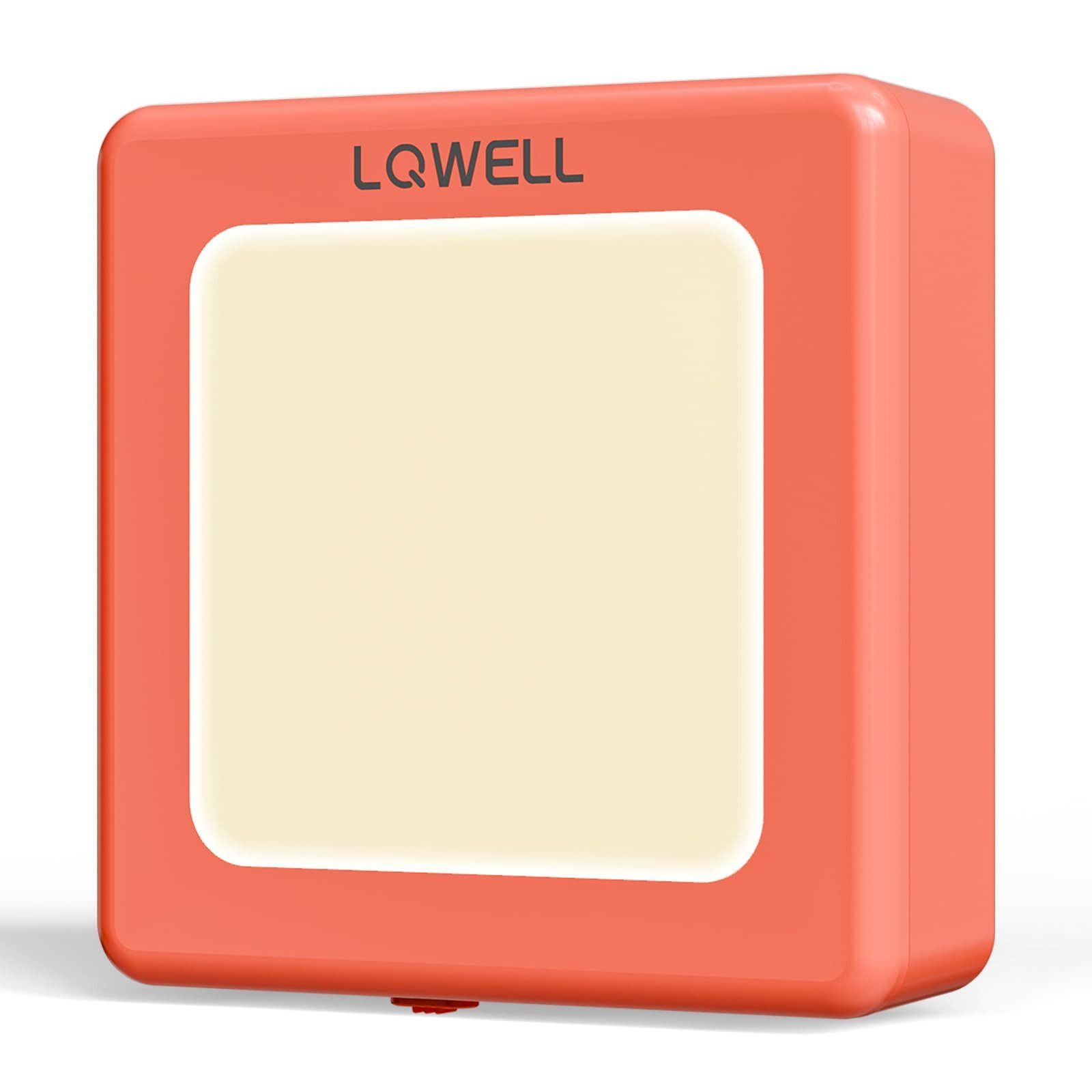 LQWELL LED Steckdosenleuchte Nachtlicht Steckdose Faltbar mit Dämmerungssensor, LED fest integriert, Nachtlampe Einstellbare Helligkeit, Automatisch Steckdosenlicht, Orientierungslicht Warmweiß, Bewegungsmelder, 1/2/3 Stück LED Nachtlicht Kinder