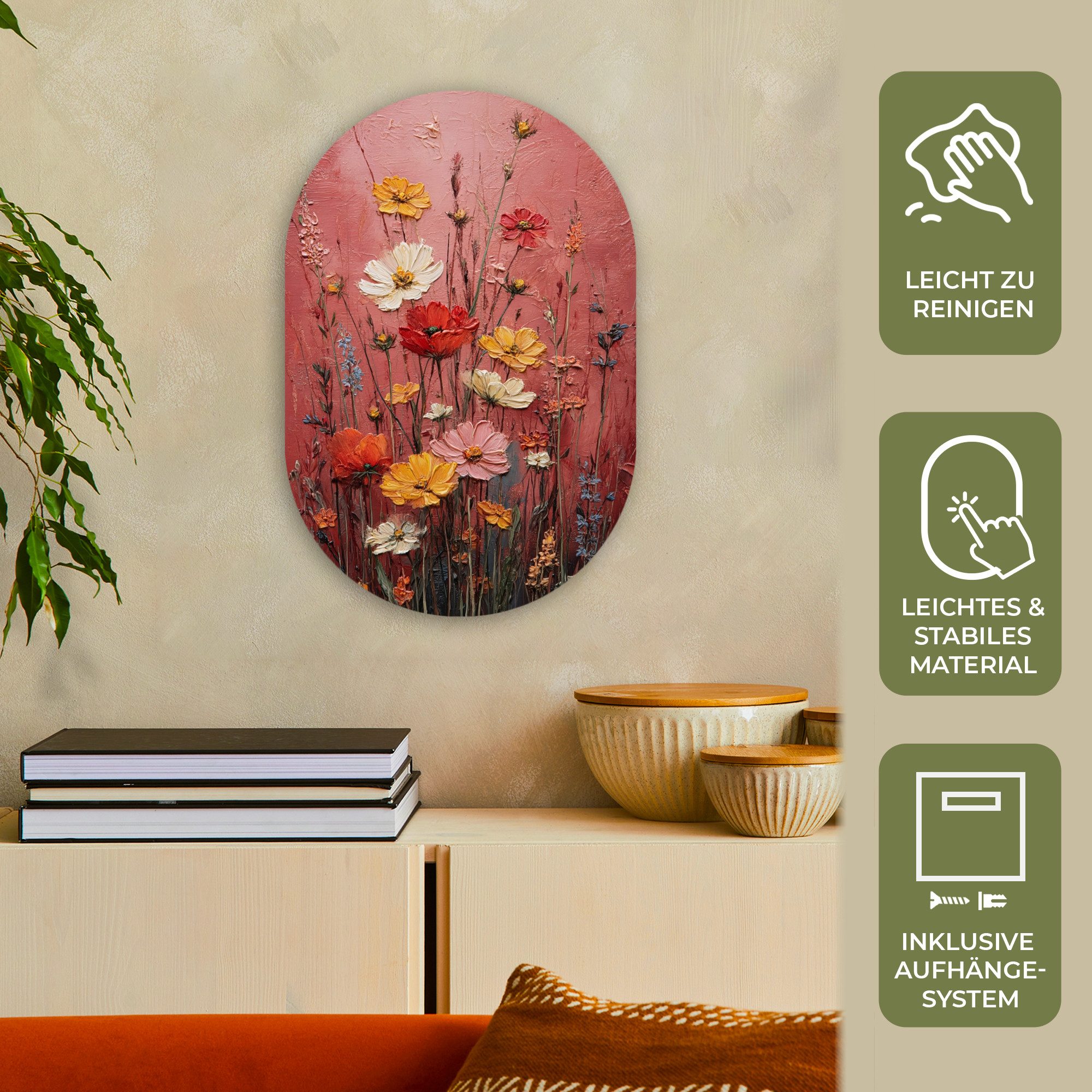 MuchoWow Gemälde Blumenbouquet - Tiefe - günstig online kaufen