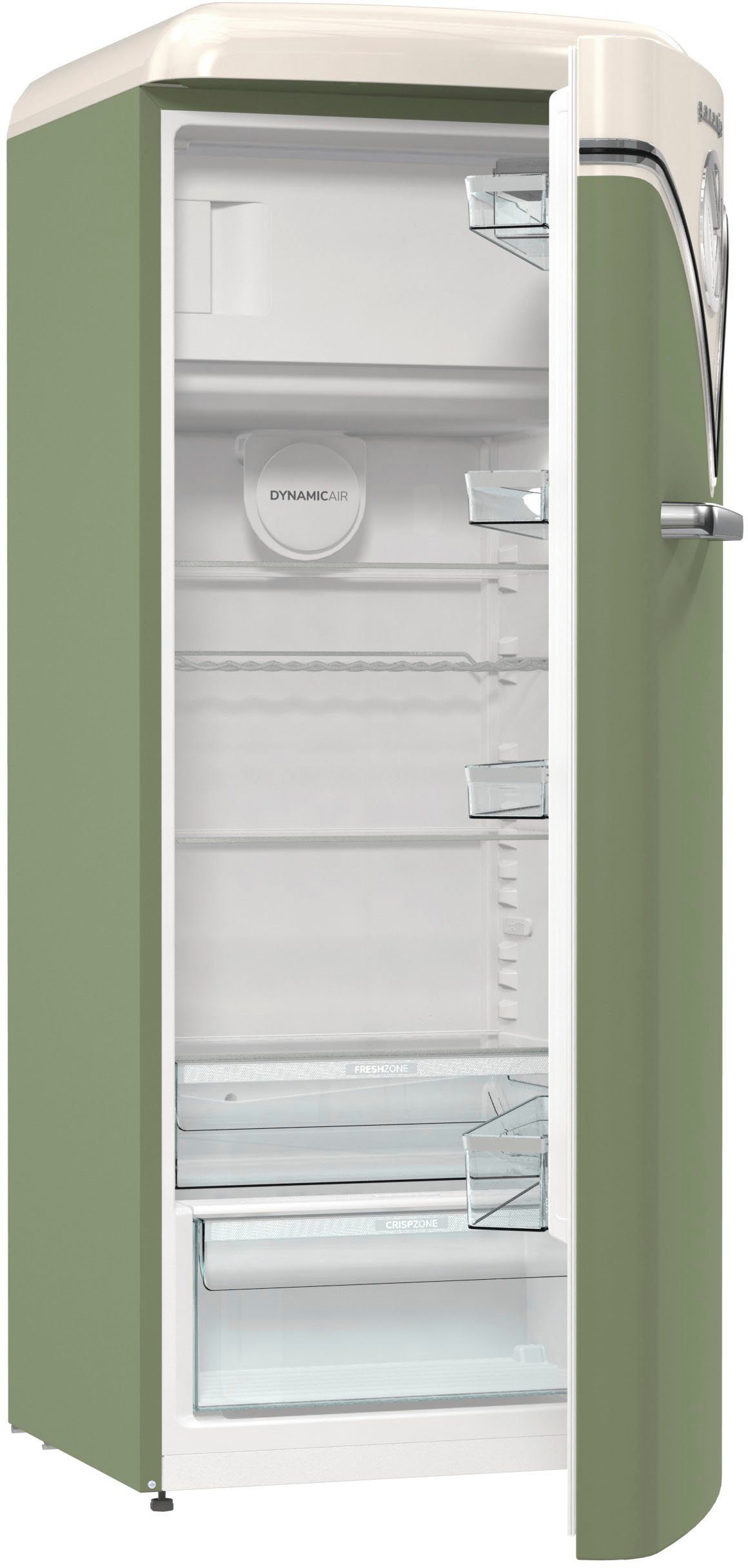 GORENJE Kühlschrank hoch, breit OBRB615DOL, 152,5 59,5 olive cm cm