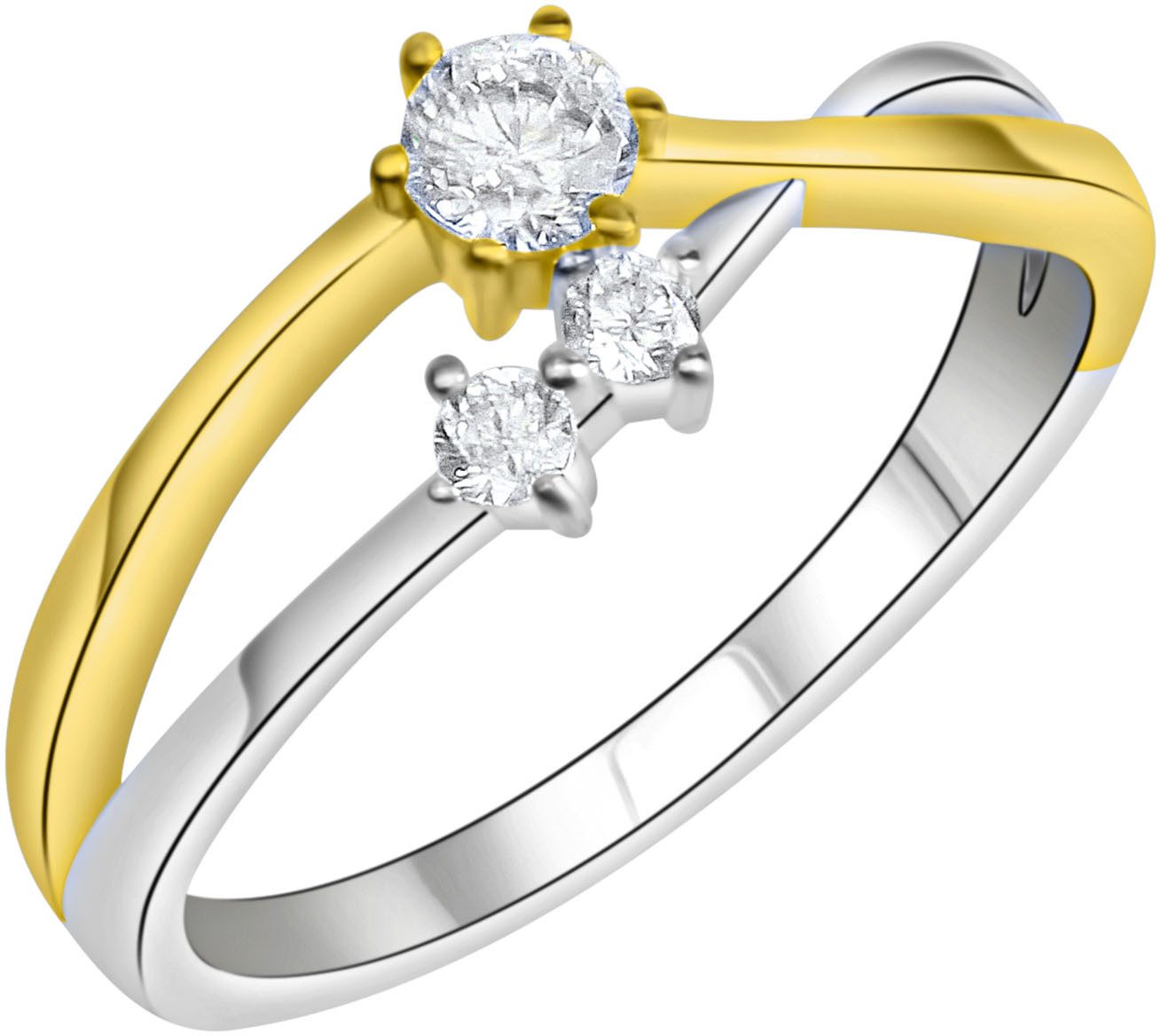 Silberring Schmuck Geschenk Silber 925 Fingerring Ring bicolor