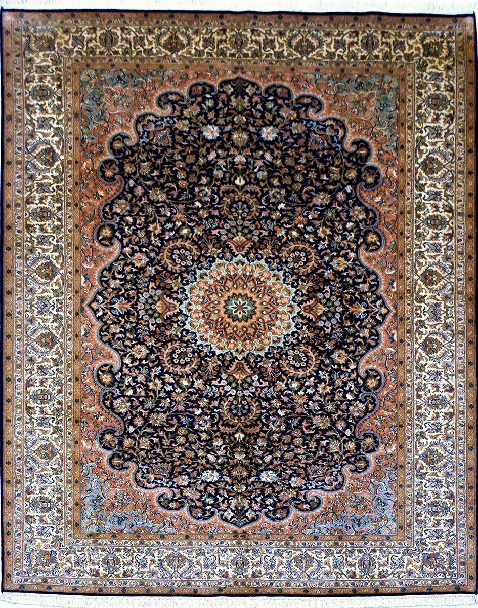 Seidenteppich KASHAN 8415 von KAYOOM - Echte Kaschmirseide