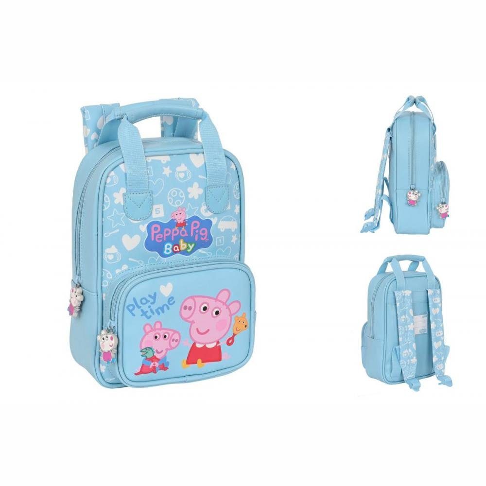 Peppa Pig Rucksack Kinderrucksack Peppa Wutz Baby Hellblau 20 x 28 x 8 cm