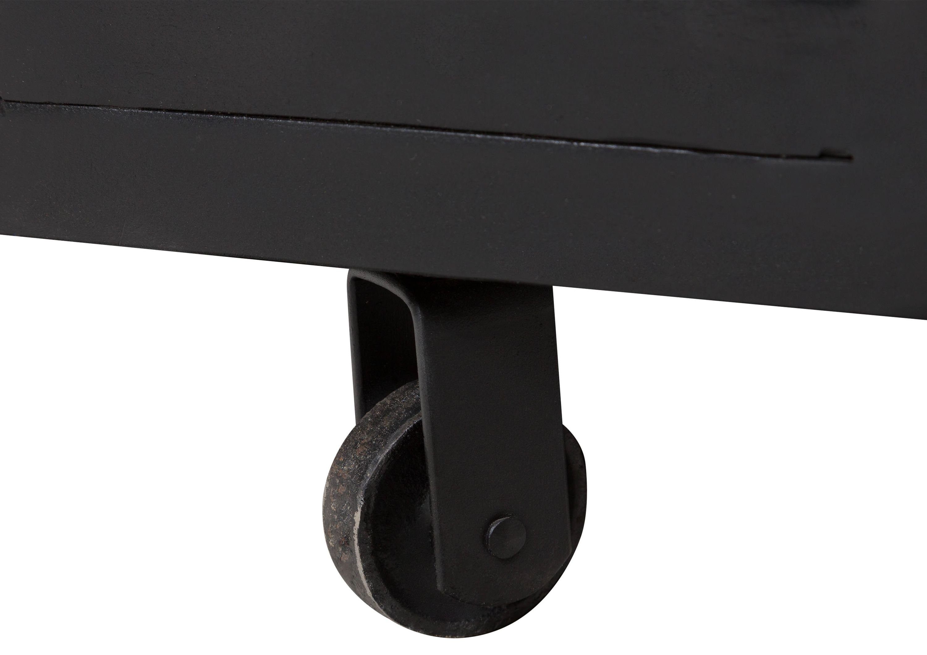 Massivmoebel24 Standvitrine RAILWAY (Vitrine Mango 76x60x120 braun lackiert RAILWAY #430) Vitrine Mango 76x60x120 braun lackiert RAILWAY #430