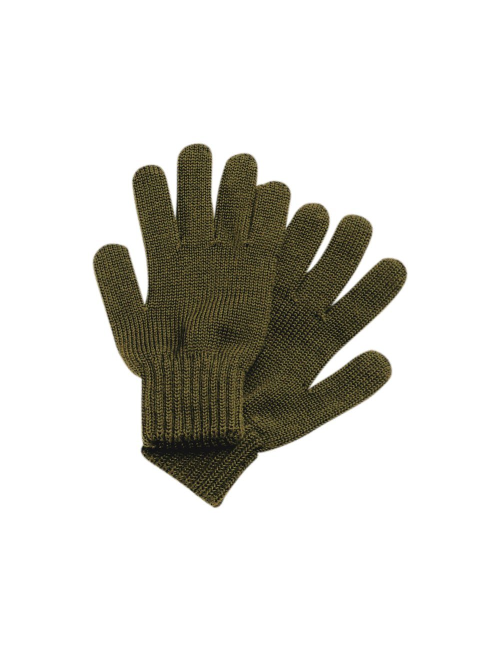 MAXIMO Strickhandschuhe KIDS-Fingerhandschuhe, Strick Saisonfarben Merino Made in Germany olivemeliert