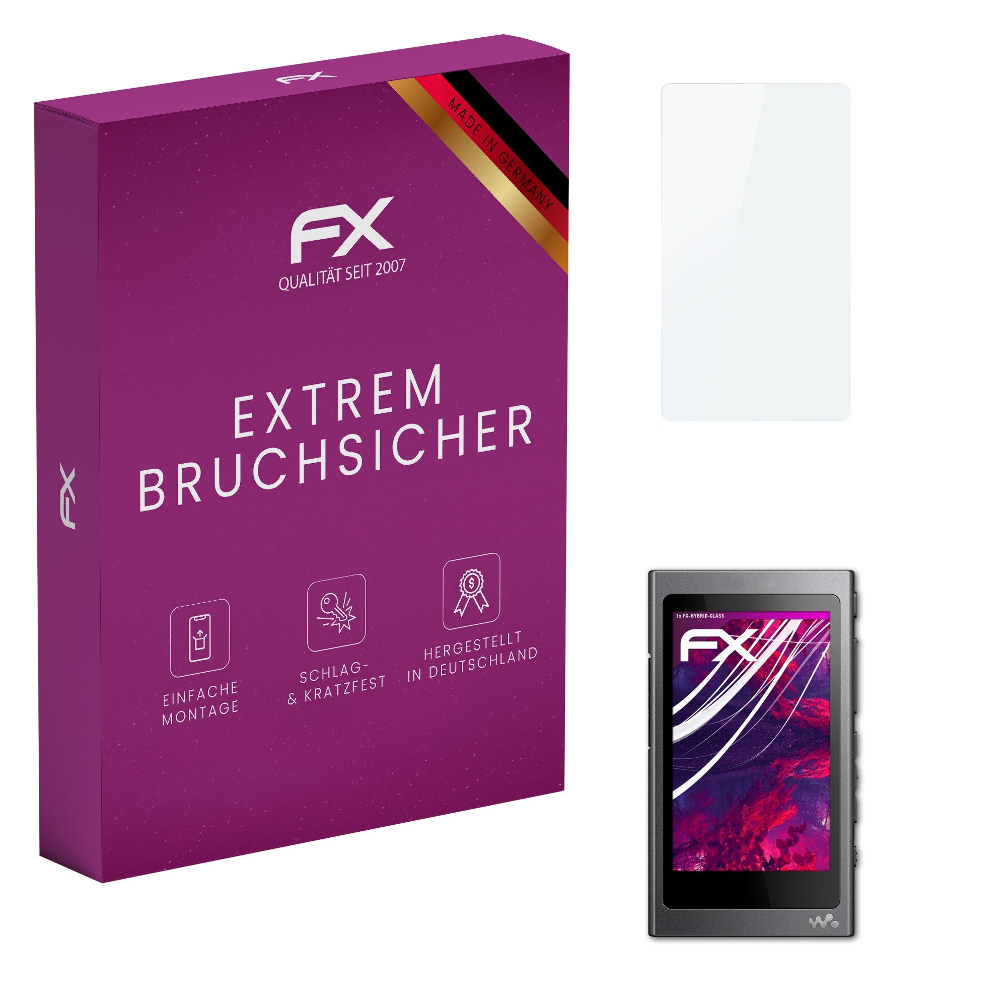Schutzfolie Panzerglasfolie für Sony Walkman NW-A45
