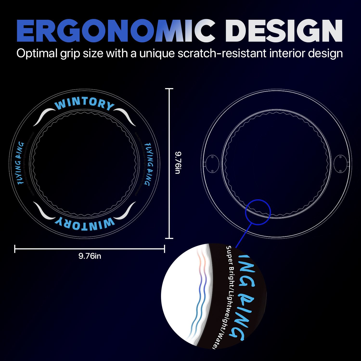 POPOLIC Wurfscheibe Fliegender Ring – 14 LEDs, hell, automatisches Aufleuch günstig online kaufen
