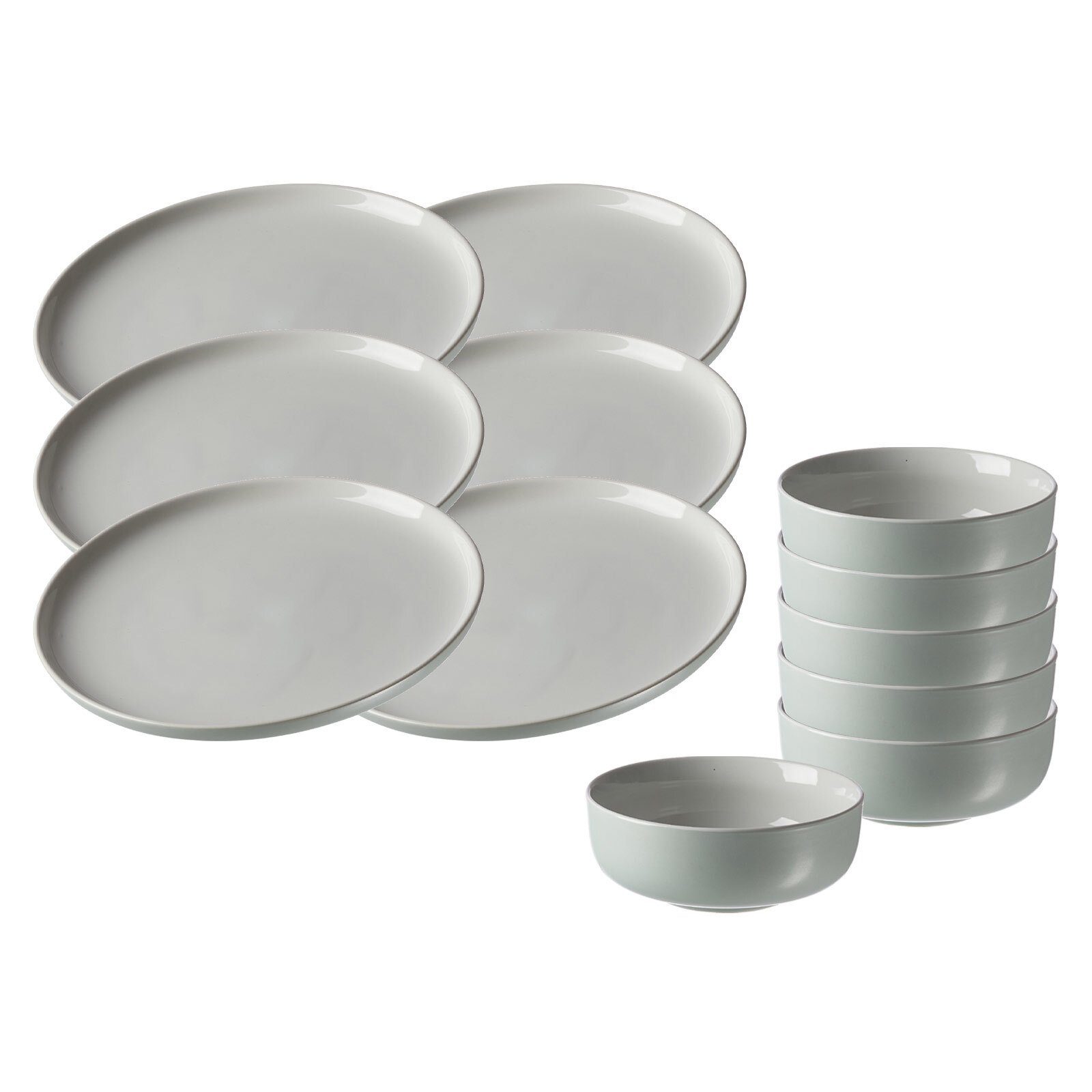 Ritzenhoff & Breker Frühstücks-Geschirrset Jasper Frühstücksset 12er Set (12-tlg), 6 Personen, Keramik