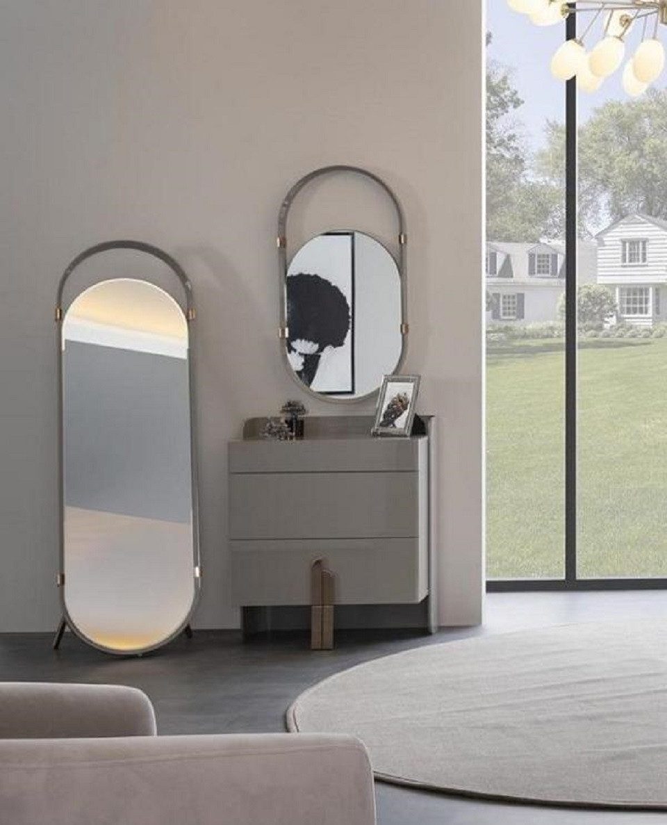 JVmoebel Schminktisch Kommode Oval mit Standspiegel und Schubladenschrank in Hochglanz (3-St., Kommode + Spiegel + Standspiegel), Made in Europa