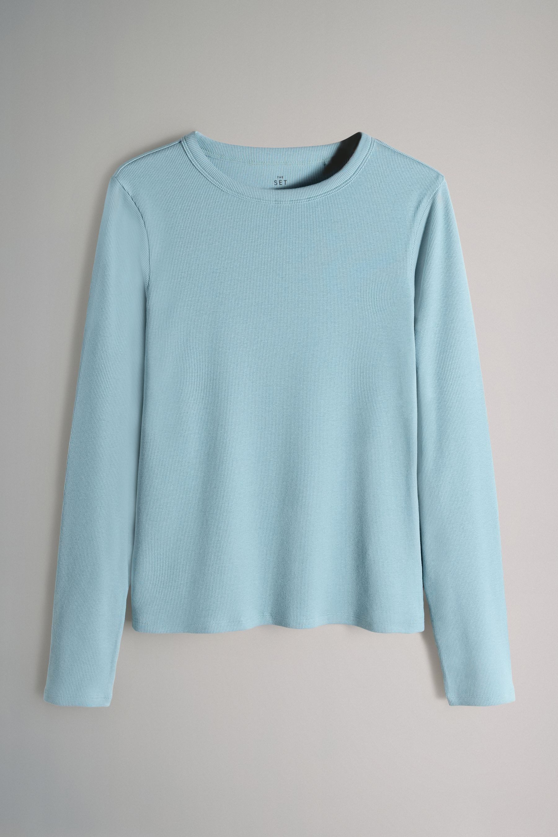The Set Langarmshirt The Set Langarmshirts mit Kontrast, 4er-Pack (4-tlg)