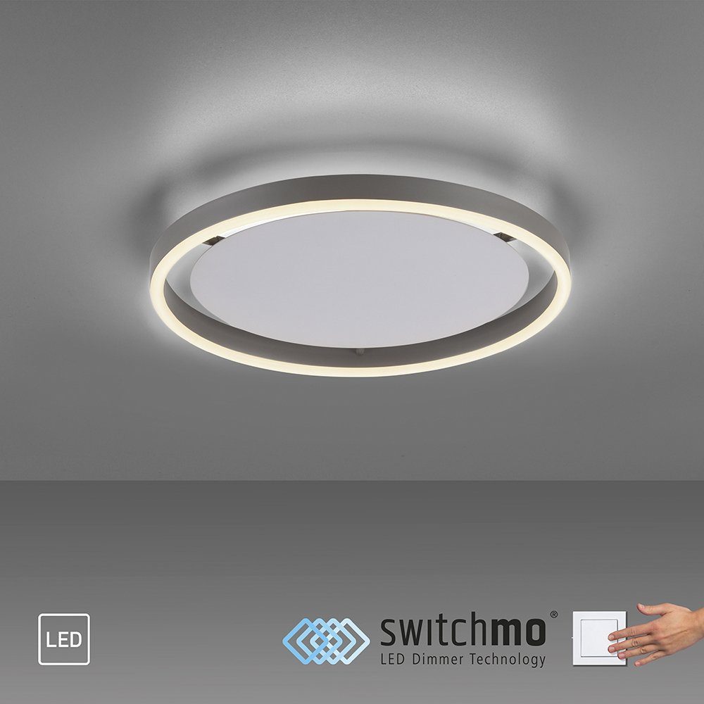 1xLED-Board/18.00Watt, Wandschalter, LED Alu aluminium Deckenleuchte LED Wandschalter, SITU, Warmweiß, SellTec Dimmfunktion über dimmbar vorhandenen Lichtfarbe per Deckenleuchte rund warmweiß,