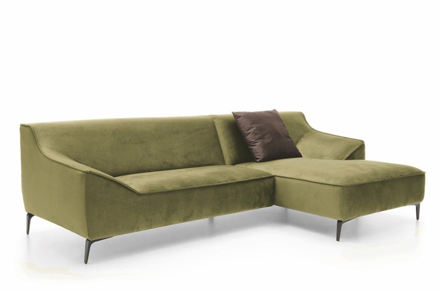 od. Recamiere Velvet, rechts, Sofa links versch. Farben Ecksofa grün KAWOLA TUNIA,