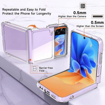 CoolGadget Handyhülle Transparent Ultra Slim Case für Samsung Galaxy Z Flip 4 6,7 Zoll, Silikon Hülle Dünne Schutzhülle für Samsung Z Flip4 5G Hülle