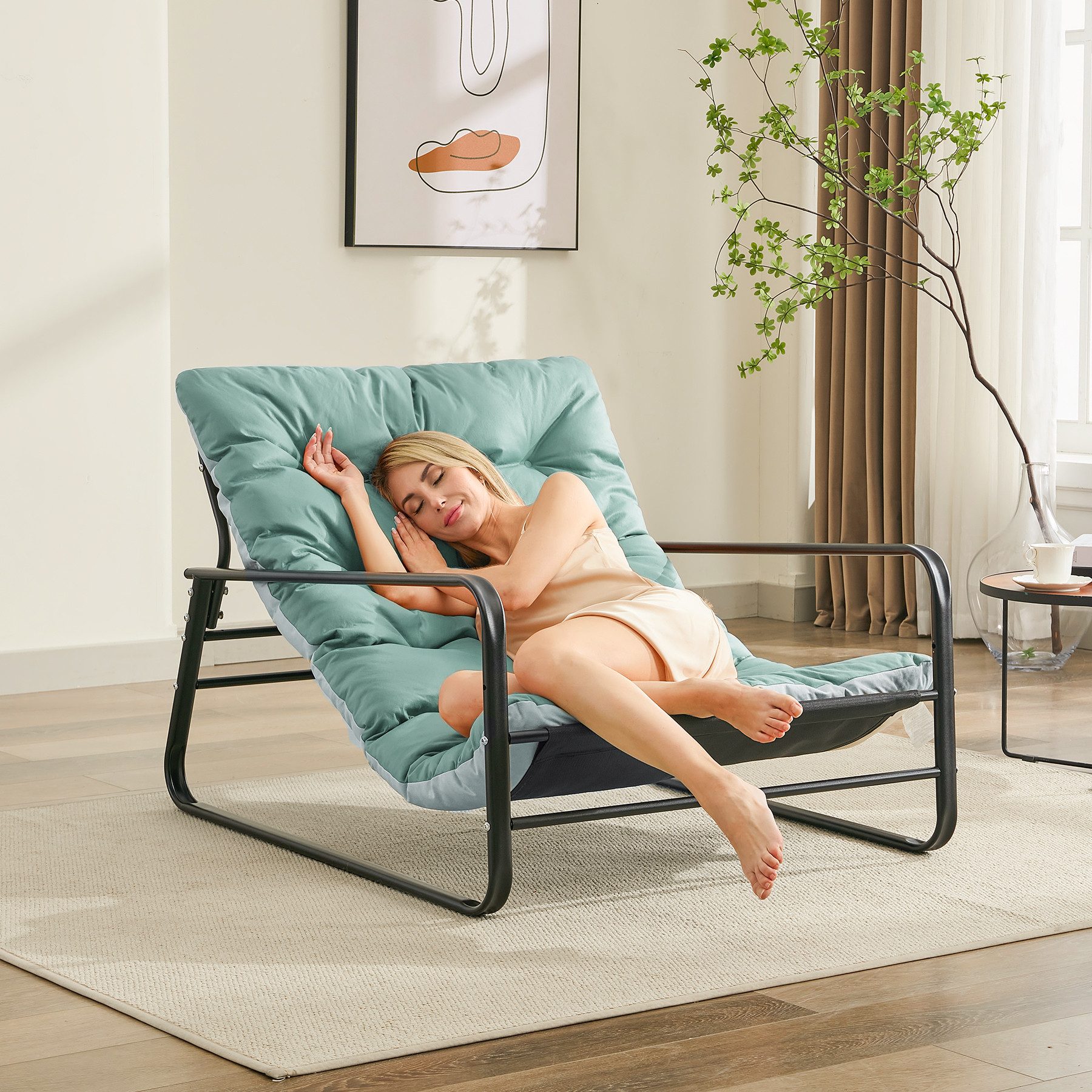 HomeMiYN Loungesessel Sessel wohnzimmer Gartenliege mit Wendekissen Lounges günstig online kaufen