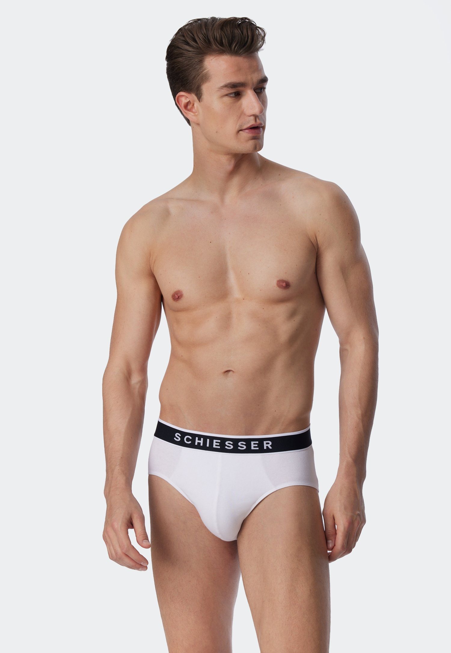 Schiesser Rioslip 95/5 (3er-Pack) mit sportlichem Webgummibund mit kontraststarken SCHIESSER-Logo