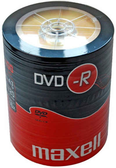 Maxell DVD-Rohling 100 Maxell Rohlinge DVD-R 4,7GB 16x Shrink