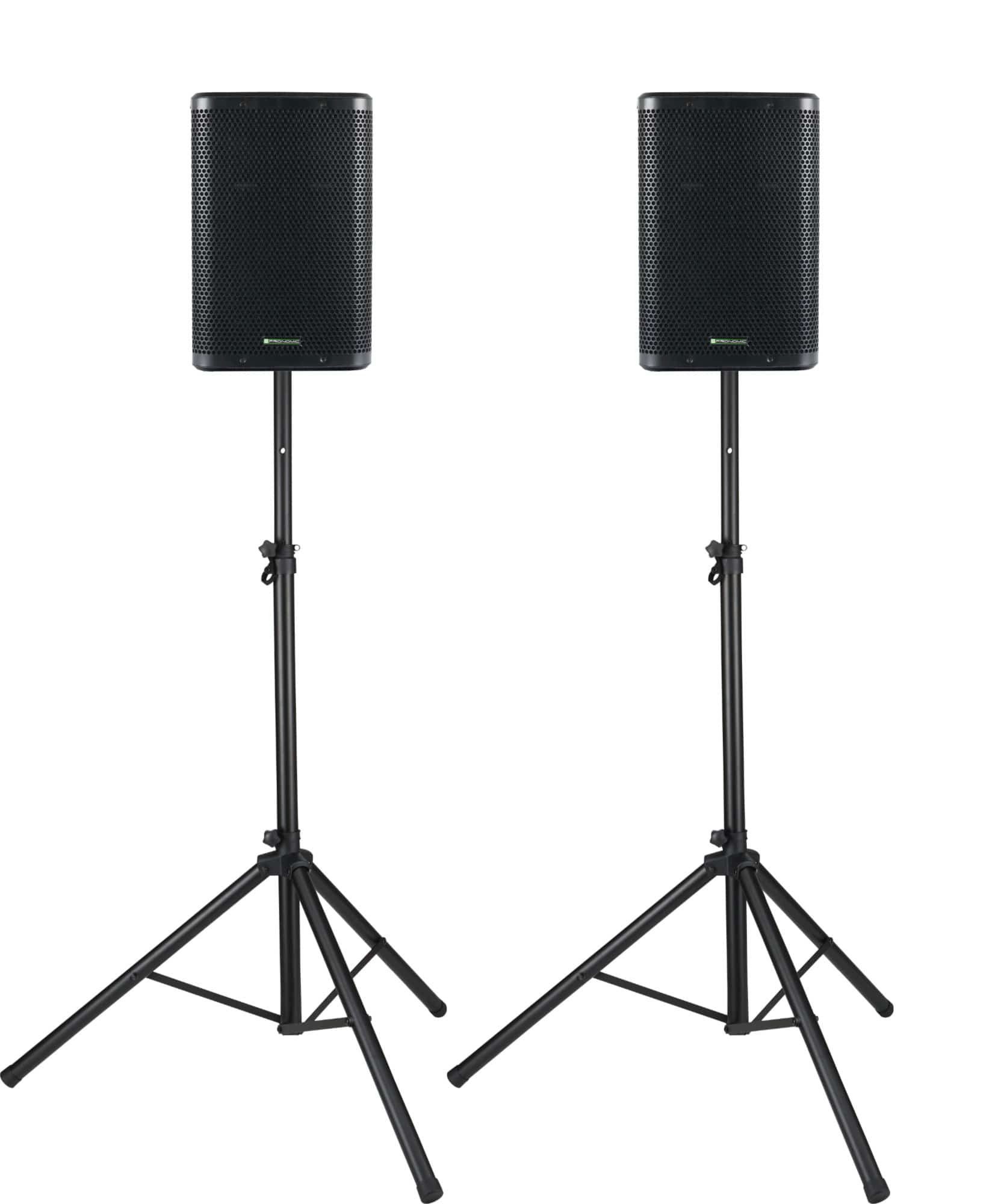 C-210 MP 10" Passivboxen Set im Multifunktionsgehäuse samt Stativen Lautsprecher