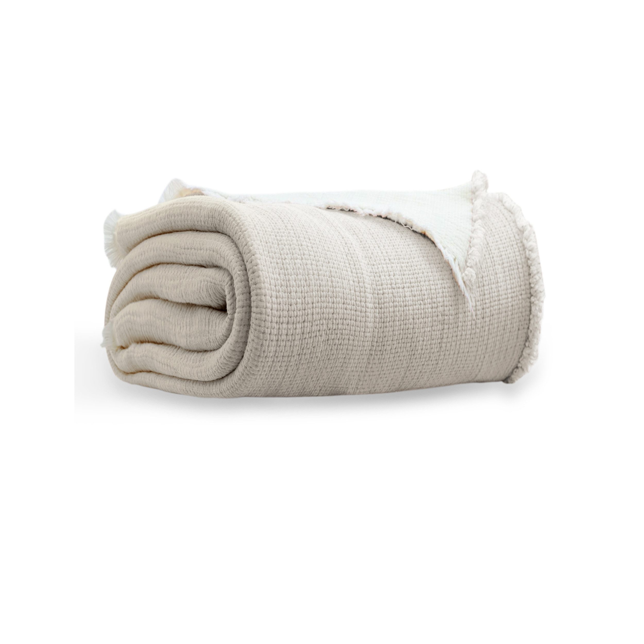M-Diamant Tagesdecke Musselindecke Wohndecke 100% Baumwolle Babydecke Kuscheldecke, beidseitig verwendbar