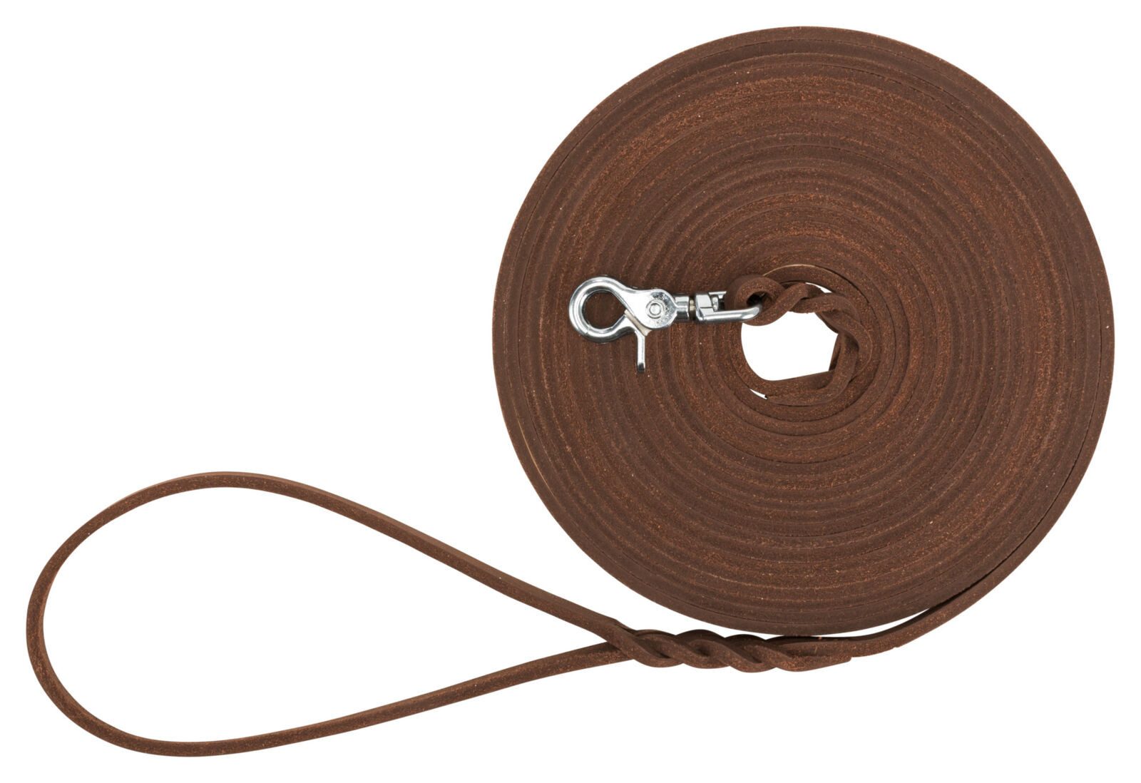 TRIXIE Schleppleine Rustic Fettleder Schleppleine - dunkelbraun - 10 m/8 mm, Leder