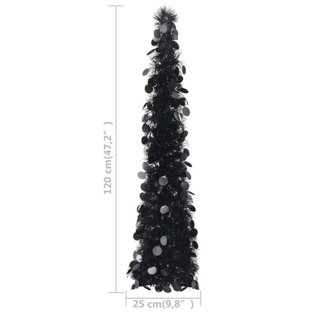 Künstlicher vidaXL Pop-Up-Weihnachtsbaum Weihnachtsbaum Künstlicher PET 120 Schwarz cm