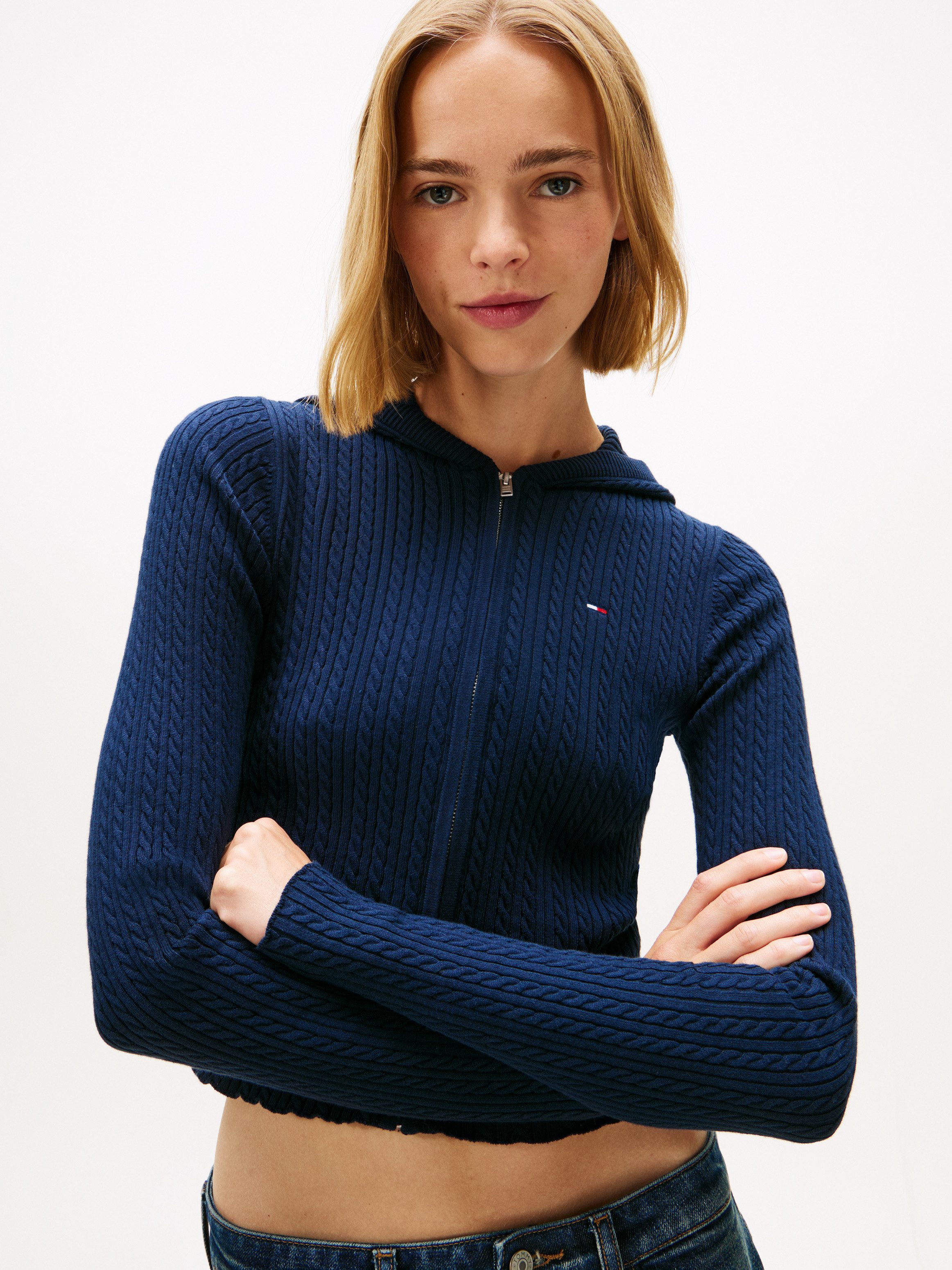 Tommy Jeans Strickjacke TJW ESSENTIAL ZIPPER günstig online kaufen