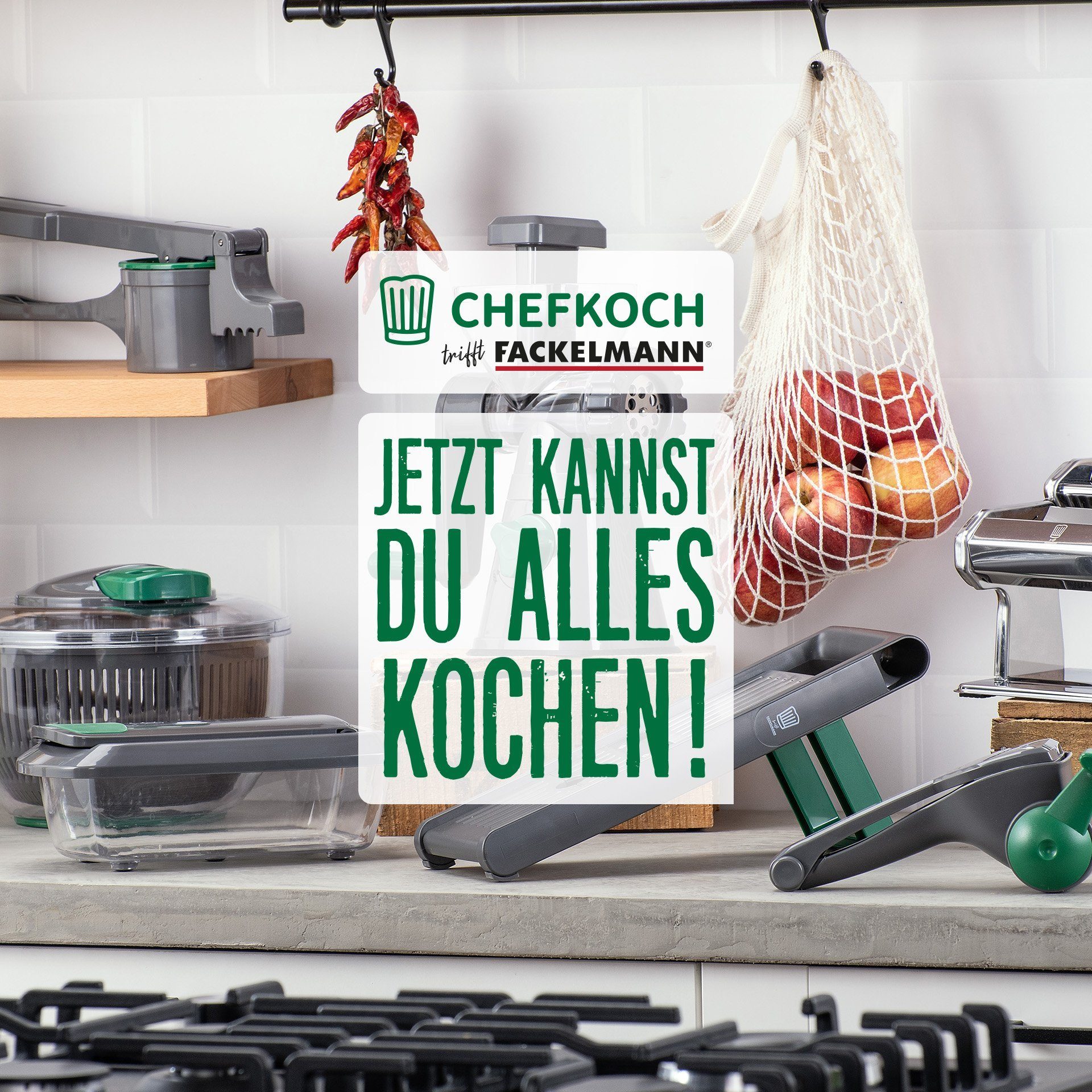 Trommelreibe Kitchenmachines Fackelmann trifft Chefkoch