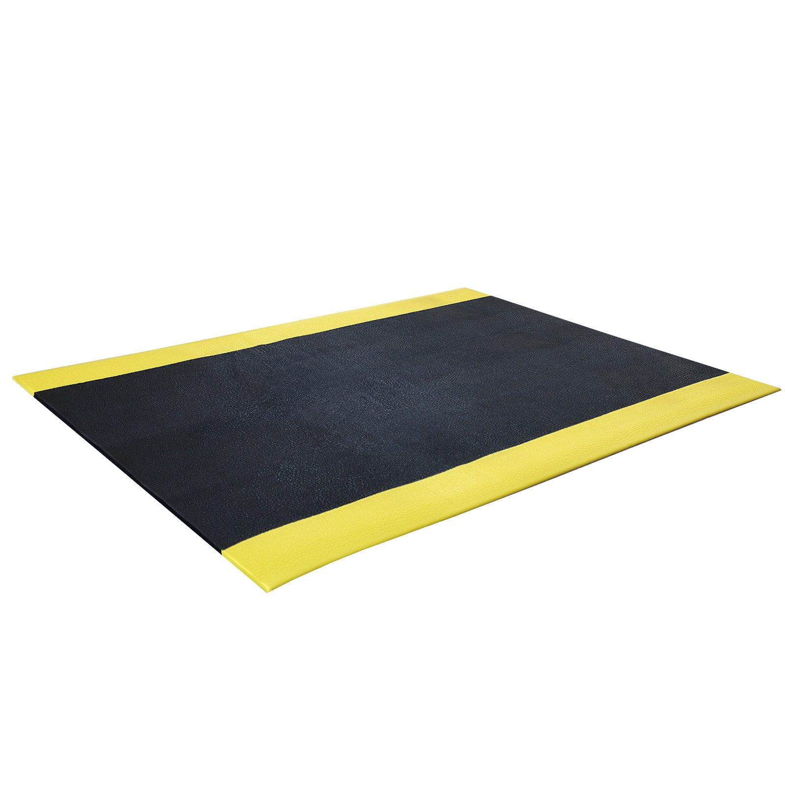 PROREGAL® Gummimatte Anti-Ermüdungsmatte aus Vinyl, HxBxT 1x90x100cm, gelb/schwarz