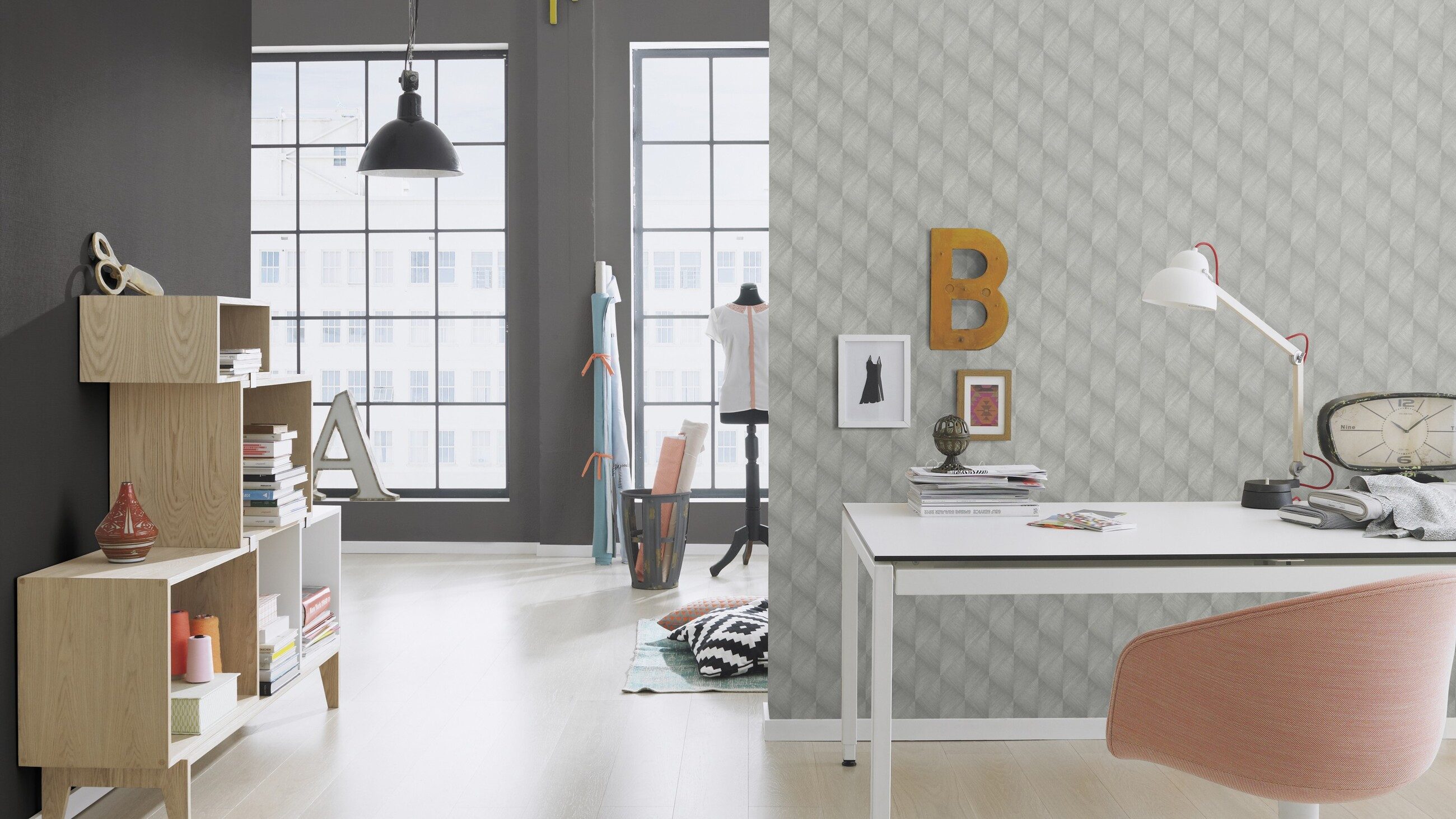 Rasch Vliestapete, Einfarbig, (1 St), 3D