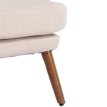 FUROKOY Loungesessel Sessel Wohnzimmer Einzelsofa Relaxsessel mit Fußhocker, Fußstütze, Hocker, (Nur beige Hocker)